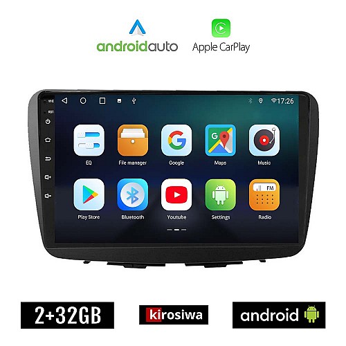 KIROSIWA SUZUKI BALENO (μετά το 2016) Android οθόνη αυτοκίνητου 2GB με GPS WI-FI (ηχοσύστημα αφής 9" ιντσών OEM Android Auto Apple Carplay Youtube Playstore MP3 USB Radio Bluetooth Mirrorlink εργοστασιακή, 4x60W, AUX)