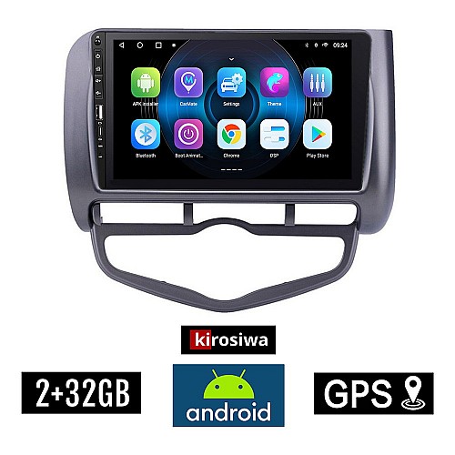 HONDA JAZZ (2002-2008) CLIMA Android οθόνη αυτοκίνητου 2GB με GPS WI-FI (ηχοσύστημα αφής 9" ιντσών OEM Youtube Playstore MP3 USB Radio Bluetooth Mirrorlink εργοστασιακή, 4x60W, Navi) WR7078117