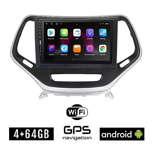 JEEP CHEROKEE μετά το 2014 Android οθόνη αυτοκίνητου 4GB με GPS WI-FI (ηχοσύστημα αφής 9" ιντσών OEM Youtube Playstore MP3 USB Radio Bluetooth Mirrorlink εργοστασιακή, 4x60W, Navi)