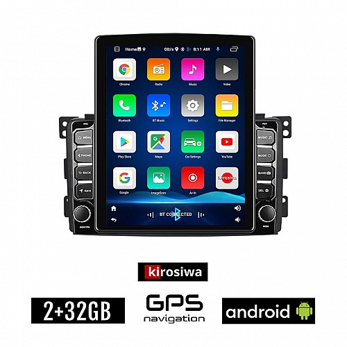 KIROSIWA SMART FORFOUR (2004-2007) Android οθόνη αυτοκίνητου 2GB με GPS WI-FI (ηχοσύστημα αφής 9.7" ιντσών OEM Youtube Playstore MP3 USB Bluetooth Mirrorlink fortwo 4x60W Radio)