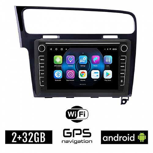 VOLKSWAGEN VW GOLF 7 (μετά το 2013) Android οθόνη αυτοκίνητου 2GB με GPS WI-FI (ηχοσύστημα αφής 8" ιντσών OEM Youtube Playstore MP3 USB Radio Bluetooth Mirrorlink, 4x60W, μαύρο)