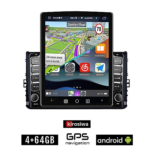 KIROSIWA VOLKSWAGEN VW T-ROC (μετά το 2017) Android οθόνη αυτοκίνητου 4GB με GPS WI-FI (ηχοσύστημα αφής 9.7" ιντσών OEM Youtube Playstore MP3 USB Radio 4+64GB Bluetooth Mirrorlink εργοστασιακή, 4x60W)