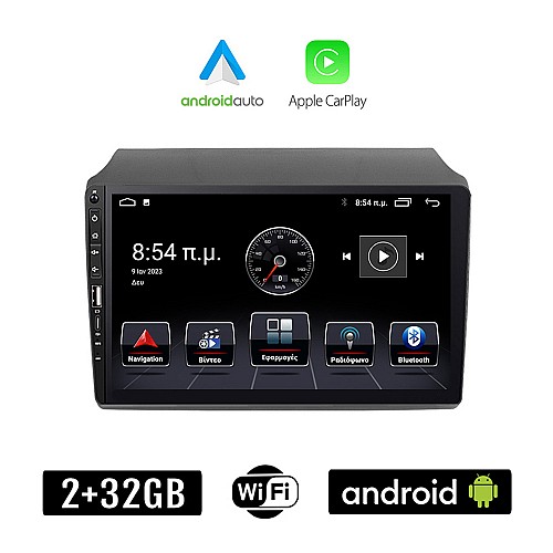 FIAT DUCATO (2006-2014) Android οθόνη αυτοκίνητου 2+32GB με GPS WI-FI (ηχοσύστημα αφής 9" ιντσών Apple CarPlay Android Auto 2GB Car Play Youtube Playstore MP3 USB Radio Bluetooth Mirrorlink εργοστασιακή, 4x60W, Navi)