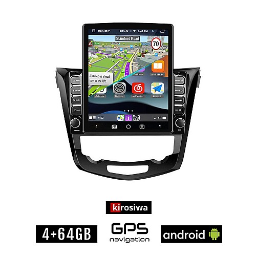 KIROSIWA NISSAN QASHQAI (μετά το 2014) Android οθόνη αυτοκίνητου 4GB με GPS WI-FI (ηχοσύστημα αφής 9.7" ιντσών OEM Youtube Playstore MP3 USB Radio 4+64GB Bluetooth Mirrorlink εργοστασιακή, 4x60W, AUX)