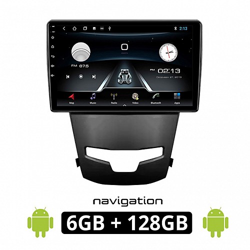 SSANGYONG KORANDO (μετά το 2014) Android οθόνη αυτοκίνητου 6GB με GPS WI-FI (ηχοσύστημα αφής 9" ιντσών OEM Youtube Playstore MP3 USB Radio Bluetooth Mirrorlink εργοστασιακή, 4x60W, AUX) SS24-6GB