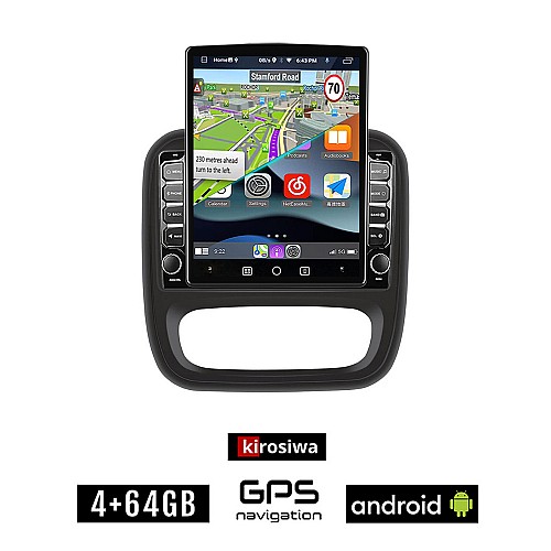 KIROSIWA FIAT TALENTO (μετά το 2016) Android οθόνη αυτοκίνητου 4GB με GPS WI-FI (ηχοσύστημα αφής 9.7" ιντσών OEM Youtube Playstore MP3 USB Radio 4+64GB Bluetooth Mirrorlink εργοστασιακή, 4x60W, AUX)