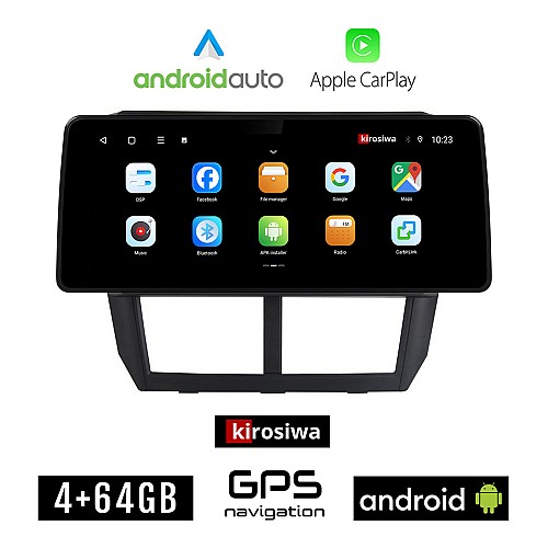 KIROSIWA SUBARU IMPREZA (2008-2013) Android οθόνη αυτοκίνητου 4GB (+64GB) με GPS WI-FI (ηχοσύστημα αφής 12.3" ιντσών OEM Android Auto Apple Carplay Youtube Playstore MP3 USB Radio Bluetooth Mirrorlink εργοστασιακή, 4x60W canbus 12,3 ιντσών)