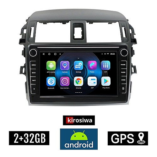 TOYOTA COROLLA (2006 - 2012) Android οθόνη αυτοκίνητου 2GB με GPS WI-FI ( TOYOTA ηχοσύστημα αφής 8" ιντσών OEM Youtube Playstore MP3 USB Radio Bluetooth Mirrorlink  εργοστασιακή, 4 x 60W, Navi)