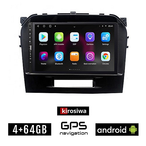SUZUKI GRAND VITARA (μετά το 2016) Android οθόνη αυτοκίνητου 4GB με GPS WI-FI (ηχοσύστημα αφής 9" ιντσών OEM Youtube Playstore MP3 USB Radio Bluetooth Mirrorlink εργοστασιακή, Navi, 4x60W)