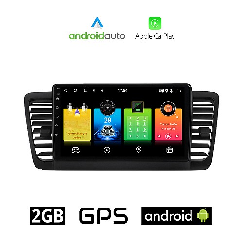 SUBARU OUTBACK (2002 - 2008) Android οθόνη αυτοκίνητου 2GB με GPS WI-FI (ηχοσύστημα αφής 9" ιντσών OEM Android Auto Apple Carplay Youtube Playstore MP3 USB Radio Bluetooth Mirrorlink εργοστασιακή 4x60W AUX)