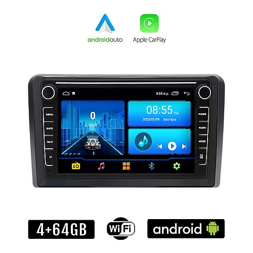 VW SKODA SEAT Android (4+64GB) οθόνη αυτοκίνητου 8" GPS WI-FI (Playstore Youtube Golf V 5 6 Polo Passat Octavia Leon Volkswagen MP3 USB Radio ΟΕΜ Bluetooth ηχοσύστημα 4GB CarPlay Android Auto Car Play Mirrorlink)