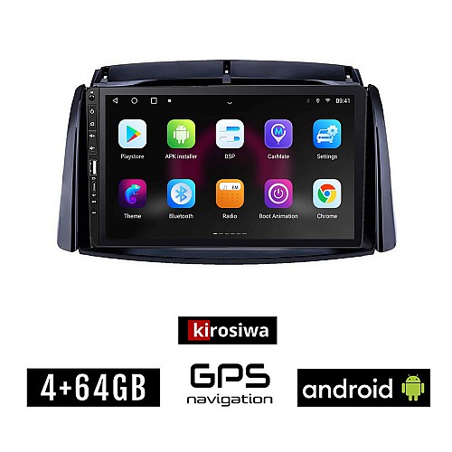 RENAULT KOLEOS (2006-2017) Android οθόνη αυτοκίνητου 4GB με GPS WI-FI (ηχοσύστημα αφής 9" ιντσών OEM Youtube Playstore MP3 USB Radio Bluetooth Mirrorlink εργοστασιακή, 4x60W, Navi)