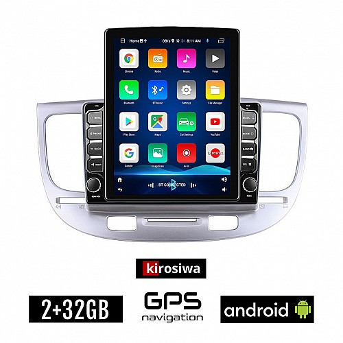 KIROSIWA KIA RIO (2005 - 2011) Android οθόνη αυτοκίνητου 2GB με GPS WI-FI (ηχοσύστημα αφής 9.7" ιντσών OEM Youtube Playstore MP3 USB Radio Bluetooth Mirrorlink εργοστασιακή, 4x60W, AUX)