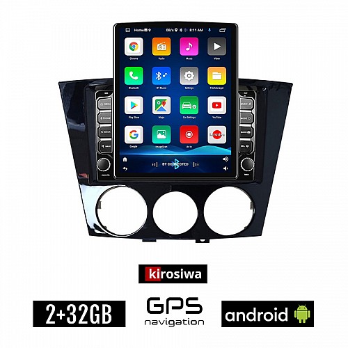 KIROSIWA MAZDA RX-8 (2001 - 2008) Android οθόνη αυτοκίνητου 2GB με GPS WI-FI (ηχοσύστημα αφής 9.7" ιντσών OEM Youtube Playstore MP3 USB Radio Bluetooth Mirrorlink εργοστασιακή 4x60W, AUX)
