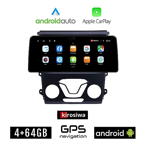 KIROSIWA FORD MONDEO (μετά το 2013) Android οθόνη αυτοκίνητου 4GB (+64GB) με GPS WI-FI (ηχοσύστημα αφής 12.3" ιντσών OEM Android Auto Apple Carplay Youtube Playstore MP3 USB Radio Bluetooth Mirrorlink εργοστασιακή, 4x60W canbus 12,3 ιντσών)