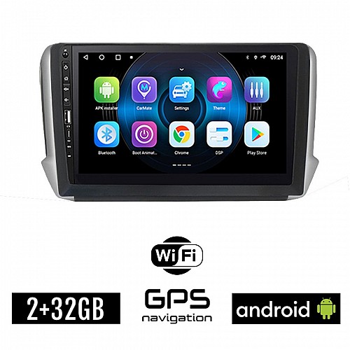 PEUGEOT 208 - 2008 (2012-2019) Android οθόνη αυτοκίνητου 2GB με GPS WI-FI (ηχοσύστημα αφής 9" ιντσών OEM Youtube Playstore MP3 USB Radio Bluetooth Mirrorlink εργοστασιακή, 4x60W, Navi) WR7078303