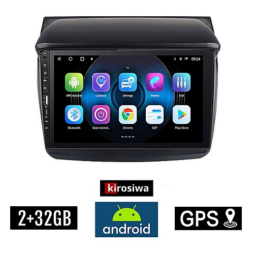 MITSUBISHI L200 (2006-2015) Android οθόνη αυτοκίνητου 2GB με GPS WI-FI (ηχοσύστημα αφής 9" ιντσών OEM Youtube Playstore MP3 USB Radio Bluetooth Mirrorlink εργοστασιακή, 4x60W, Navi) WR7078242