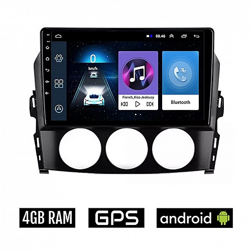 MAZDA MX-5 (2005 - 2015) Android οθόνη αυτοκίνητου 4GB με GPS WI-FI (ηχοσύστημα αφής 9" ιντσών OEM Youtube Playstore MP3 USB Radio Bluetooth Mirrorlink εργοστασιακή, 4x60W, AUX) MA65-4GB