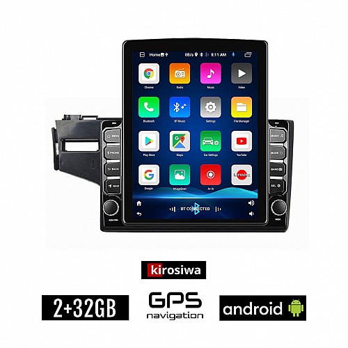 KIROSIWA HONDA JAZZ (μετά το 2013) Android οθόνη αυτοκίνητου 2GB με GPS WI-FI (ηχοσύστημα αφής 9.7" ιντσών OEM Youtube Playstore MP3 USB Radio Bluetooth Mirrorlink εργοστασιακή, 4x60W, AUX)
