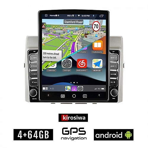 KIROSIWA TOYOTA VERSO (2004 - 2009) Android οθόνη αυτοκίνητου 4GB με GPS WI-FI (ηχοσύστημα αφής 9.7" ιντσών OEM Youtube Playstore MP3 USB Radio 4+64GB Bluetooth Mirrorlink εργοστασιακή 4x60W)