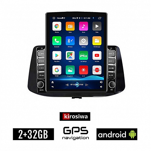 KIROSIWA HYUNDAI i30 (μετά το 2018) Android οθόνη αυτοκίνητου με GPS WI-FI 2GB (ηχοσύστημα αφής 9.7" ιντσών OEM Youtube Playstore MP3 USB Radio Bluetooth Mirrorlink εργοστασιακή, 4x60W, AUX)