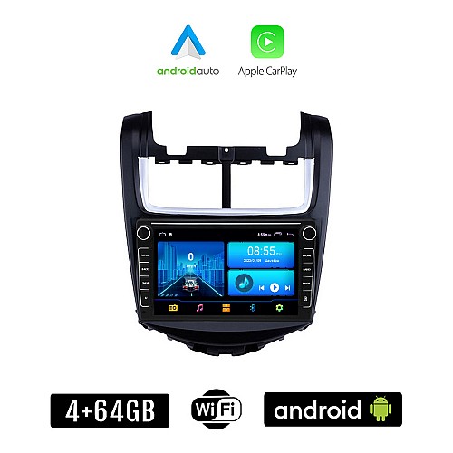 CHEVROLET AVEO (2014-2017) Android οθόνη αυτοκίνητου 4+64GB με GPS WI-FI (ηχοσύστημα αφής 8" ιντσών 4GB CarPlay Android Auto Car Play Youtube Playstore MP3 USB Radio Bluetooth Mirrorlink εργοστασιακή, 4x60W, Navi)