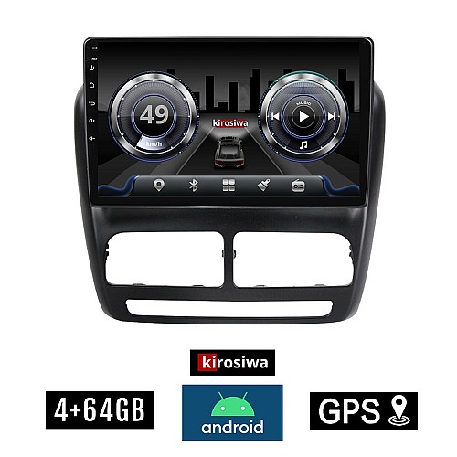 KIROSIWA 4+64GB FIAT DOBLO (2010 - 2015) Android οθόνη αυτοκίνητου 4GB με GPS WI-FI (ηχοσύστημα αφής 10" ιντσών Youtube Playstore MP3 USB Radio Bluetooth Mirrorlink  DSP 4x60W Apple Carplay Android Auto)