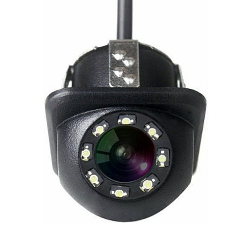 Κάμερα οπισθοπορείας αυτοκινήτου γωνιακή χωνευτή me 8 Leds για νυχτερινή όραση (High Definition universal oem επιβατικά μίνι βαν mini van έγχρωμη HD camera) CAM33