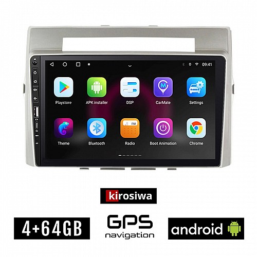 TOYOTA VERSO (2004 - 2009) Android οθόνη αυτοκίνητου 4GB με GPS WI-FI (ηχοσύστημα αφής 9" ιντσών OEM Youtube Playstore MP3 USB Radio Bluetooth Mirrorlink εργοστασιακή, 4x60W, Navi)