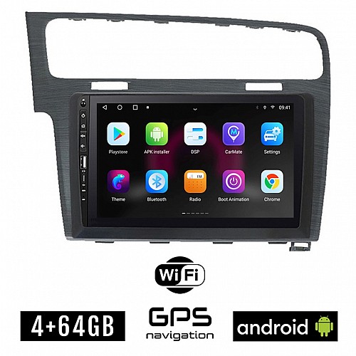 VOLKSWAGEN VW GOLF 7 (μετά το 2013) Android οθόνη αυτοκίνητου 4GB με GPS WI-FI (ηχοσύστημα αφής 9" ιντσών OEM Youtube Playstore MP3 USB Radio Bluetooth Mirrorlink, 4x60W, γκρί)