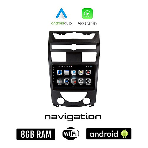 SSANGYONG REXTON (2006-2015) Android οθόνη αυτοκίνητου 8GB + 128GB με GPS WI-FI (ηχοσύστημα αφής 9" ιντσών OEM Android Auto Apple Carplay Youtube Playstore MP3 USB Radio Bluetooth Mirrorlink εργοστασιακή, 4x60W)