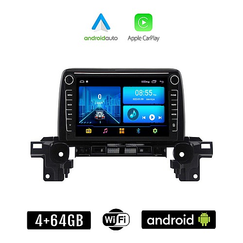 MAZDA CX-5 (μετά το 2017) Android οθόνη αυτοκίνητου 4+64GB με GPS WI-FI (ηχοσύστημα αφής 8" ιντσών 4GB CarPlay Android Auto Car Play Youtube Playstore MP3 USB Radio Bluetooth Mirrorlink εργοστασιακή, 4x60W, Navi)