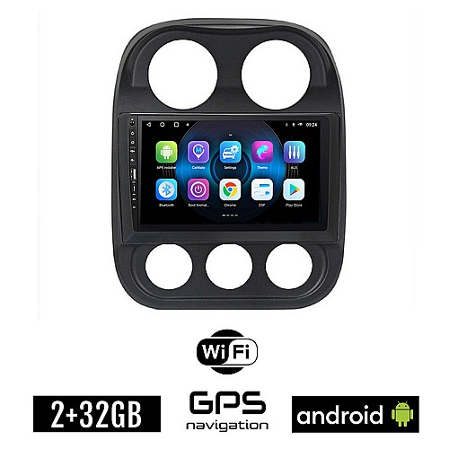 JEEP COMPASS 2009-2016 Android οθόνη αυτοκίνητου 2GB με GPS WI-FI (ηχοσύστημα αφής 9" ιντσών OEM Youtube Playstore MP3 USB Radio Bluetooth Mirrorlink εργοστασιακή, 4x60W, Navi) WR7078159