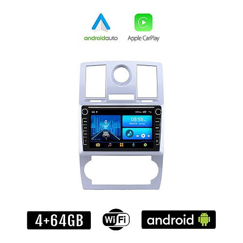 CHRYSLER 300C (2005-2010) Android οθόνη αυτοκίνητου 4+64GB με GPS WI-FI (ηχοσύστημα αφής 8" ιντσών 4GB CarPlay Android Auto Car Play Youtube Playstore MP3 USB Radio Bluetooth Mirrorlink εργοστασιακή, 4x60W, Navi)