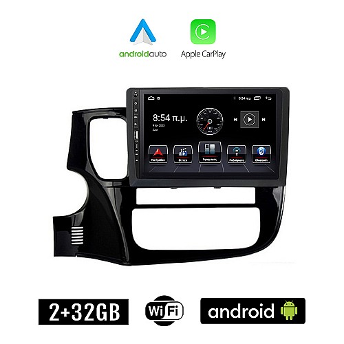 MITSUBISHI OUTLANDER (μετά το 2013) Android οθόνη αυτοκίνητου 2+32GB με GPS WI-FI (ηχοσύστημα αφής 9" ιντσών Apple CarPlay Android Auto 2GB Car Play Youtube Playstore MP3 USB Radio Bluetooth Mirrorlink εργοστασιακή, 4x60W,Navi)