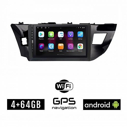 TOYOTA COROLLA (2013 - 2016) Android οθόνη αυτοκίνητου 4GB με GPS WI-FI (ηχοσύστημα αφής 9" ιντσών OEM Youtube Playstore MP3 USB Radio Bluetooth Mirrorlink εργοστασιακή, 4x60W, Navi)