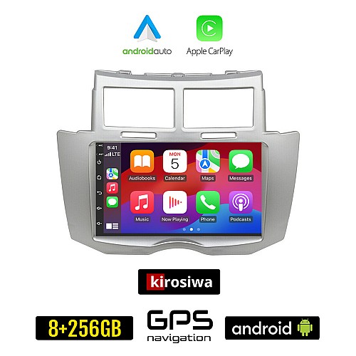 KIROSIWA TOYOTA YARIS (2006 - 2010) Android οθόνη αυτοκίνητου 8GB + 256GB με GPS WI-FI (ηχοσύστημα αφής 7" ιντσών Android Auto Apple Carplay Youtube Playstore MP3 USB Radio Bluetooth Mirrorlink εργοστασιακή, 4x60W, AUX)