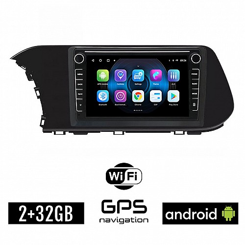 HYUNDAI i20 (μετά το 2021) Android οθόνη αυτοκίνητου 2GB με GPS WI-FI (ηχοσύστημα αφής 8" ιντσών OEM Youtube Playstore MP3 USB Radio Bluetooth Mirrorlink εργοστασιακή, 4x60W, Navi)
