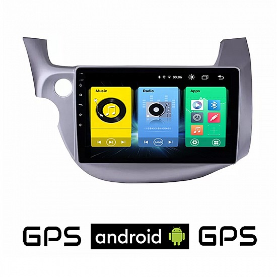 HONDA JAZZ (2008 - 2012) Android οθόνη αυτοκίνητου με GPS WI-FI (ηχοσύστημα αφής 10 ιντσών OEM Youtube Playstore MP3 USB Radio Bluetooth Mirrorlink εργοστασιακή, 4x60W, AUX) HO59