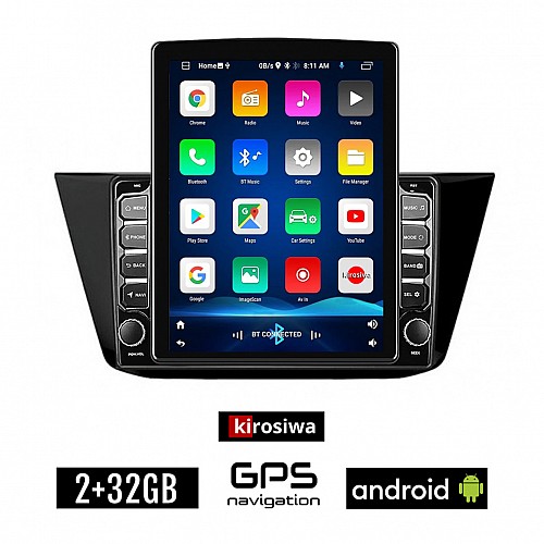 KIROSIWA Volkswagen VW TOURAN (μετά το 2016) Android οθόνη αυτοκίνητου 2GB με GPS WI-FI (ηχοσύστημα αφής 9.7" ιντσών OEM Youtube Playstore MP3 USB Radio Bluetooth Mirrorlink, 4x60W,  AUX, USB)