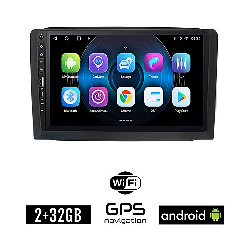 SKODA FABIA (2007-2015) Android οθόνη αυτοκίνητου 2GB με GPS WI-FI (ηχοσύστημα αφής 9" ιντσών OEM Youtube Playstore MP3 USB Radio Bluetooth Mirrorlink εργοστασιακή, 4x60W)