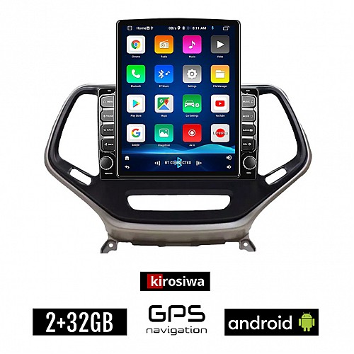 KIROSIWA JEEP GRAND CHEROKEE (μετά το 2014) Android οθόνη αυτοκίνητου 2GB με GPS WI-FI (ηχοσύστημα αφής 9.7" ιντσών OEM Youtube Playstore MP3 USB Radio Bluetooth Mirrorlink εργοστασιακή, 4x60W, AUX)