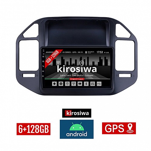 KIROSIWA 6+128GB MITSUBISHI PAJERO (1999-2006) Android οθόνη αυτοκίνητου 6GB με GPS WI-FI (ηχοσύστημα αφής 9" ιντσών OEM Youtube Playstore MP3 USB Radio Bluetooth Mirrorlink DSP Apple Carplay Android Auto 4G SIM card 4x60W) RX-2298