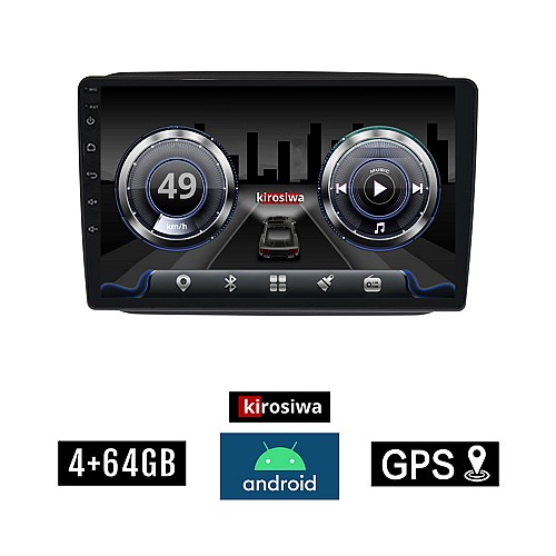 KIROSIWA 4+64GB SKODA FABIA (2007-2015) Android οθόνη αυτοκίνητου 4GB με GPS WI-FI (ηχοσύστημα αφής 10" ιντσών Youtube  Playstore MP3 USB Radio Bluetooth Mirrorlink  DSP 4x60W Apple Carplay Android Auto)