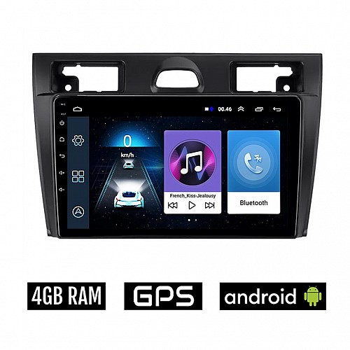 FORD FIESTA (2006-2008) Android οθόνη αυτοκίνητου 4GB με GPS WI-FI (ηχοσύστημα αφής 9" ιντσών OEM Youtube Playstore MP3 USB Radio Bluetooth Mirrorlink  εργοστασιακή, 4x60W, AUX) FR98-4GB