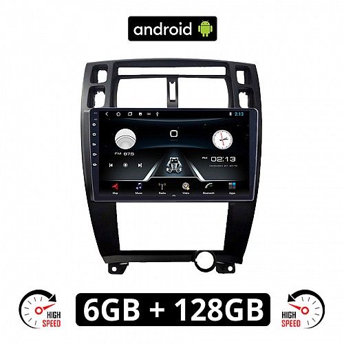 HYUNDAI TUCSON (2004 - 2010) Android οθόνη αυτοκίνητου 6GB με GPS WI-FI (ηχοσύστημα αφής 10" ιντσών OEM Youtube Playstore MP3 USB Radio Bluetooth Mirrorlink εργοστασιακή, 4x60W, AUX, μαύρο)