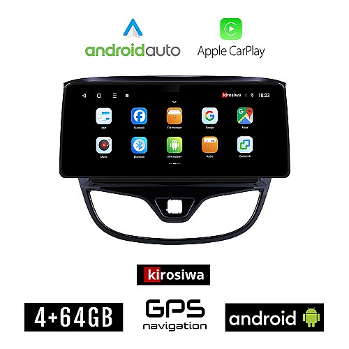 KIROSIWA OPEL KARL (2014 - 2019) Android οθόνη αυτοκίνητου 4GB (+64GB) με GPS WI-FI (ηχοσύστημα αφής 12.3" ιντσών OEM Android Auto Apple Carplay Youtube Playstore MP3 USB Radio Bluetooth Mirrorlink εργοστασιακή, 4x60W canbus 12,3 ιντσών)
