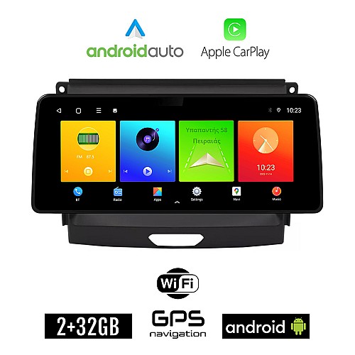 FORD RANGER μετά το 2018 Android οθόνη αυτοκίνητου 2GB (+32GB) με GPS WI-FI (ηχοσύστημα αφής 12.3" ιντσών OEM Android Auto Apple Carplay Youtube Playstore MP3 USB Radio Bluetooth Mirrorlink εργοστασιακή, 4x60W canbus 12,3 ιντσών)