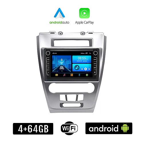 FORD FUSION 2012-2017 Android οθόνη αυτοκίνητου 4+64GB με GPS WI-FI (ηχοσύστημα αφής 8" ιντσών 4GB CarPlay Android Auto Car Play Youtube Playstore MP3 USB Radio Bluetooth Mirrorlink εργοστασιακή, 4x60W)