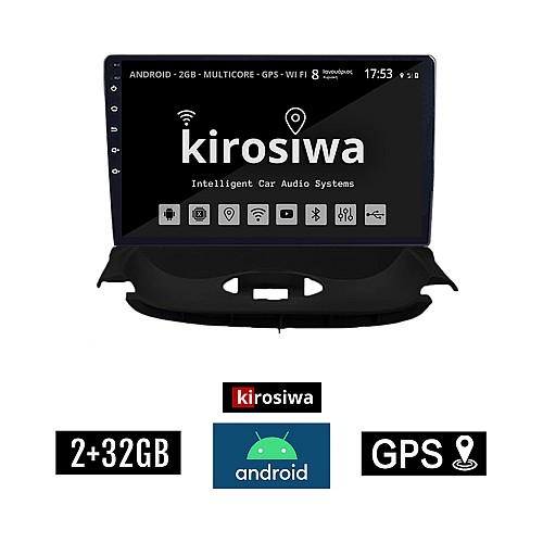 KIROSIWA 2+32GB PEUGEOT 206 (1998 - 2006) Android οθόνη αυτοκίνητου 2GB με GPS WI-FI (ηχοσύστημα αφής 9" ιντσών Youtube Playstore MP3 USB Radio Bluetooth Mirrorlink εργοστασιακή, 4x60W, AUX)
